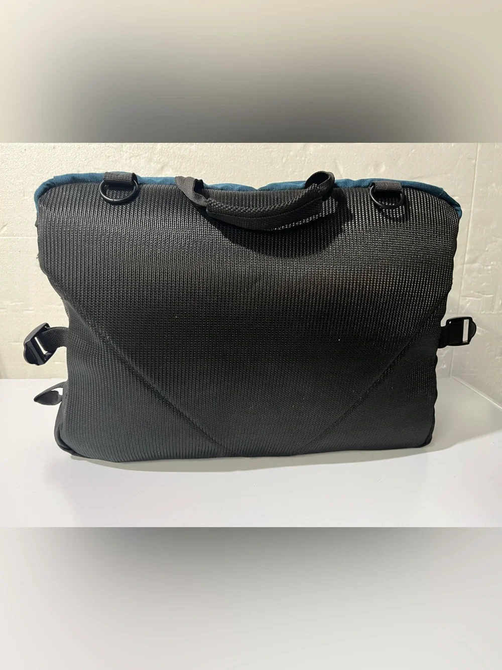Vintage Jansport Made in USA large teal messenger bag